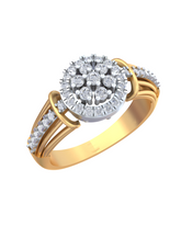 18K Gold & Diamond Ring For Women KRB10428